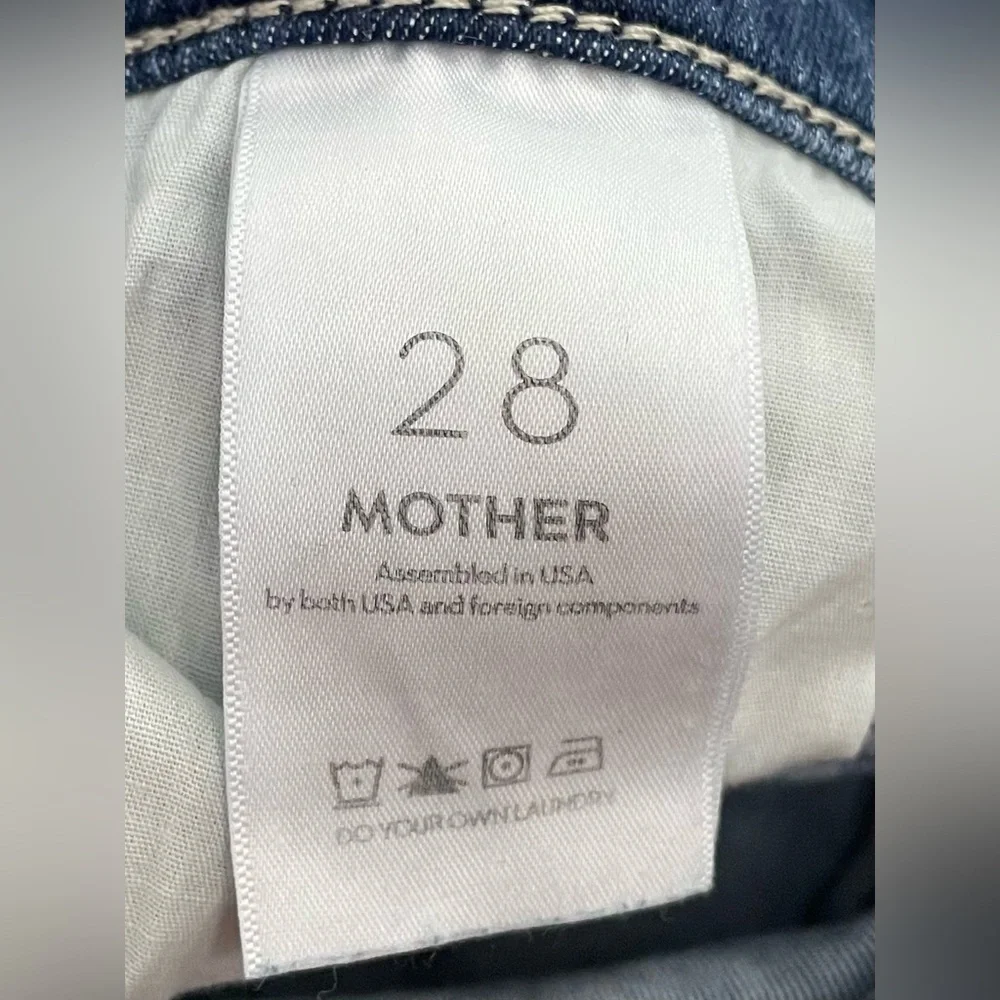 MOTHER The Mid‎ Rise Dazzler Ankle Fray Weekend Warrior Jeans Size 28 - Picture 10 of 13